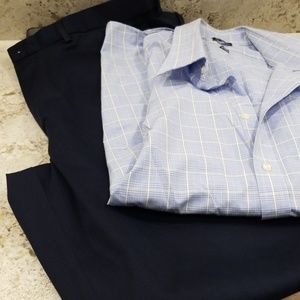 Haggar men's dress pants with shirt